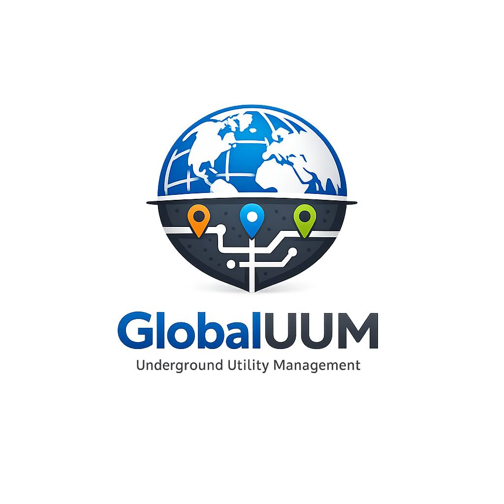 Globaluum Underground Utility Management globe and utility network mark